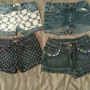 4 pair Jean shorts